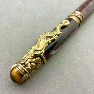 Dragon Twist Pen - Dark Red Resin