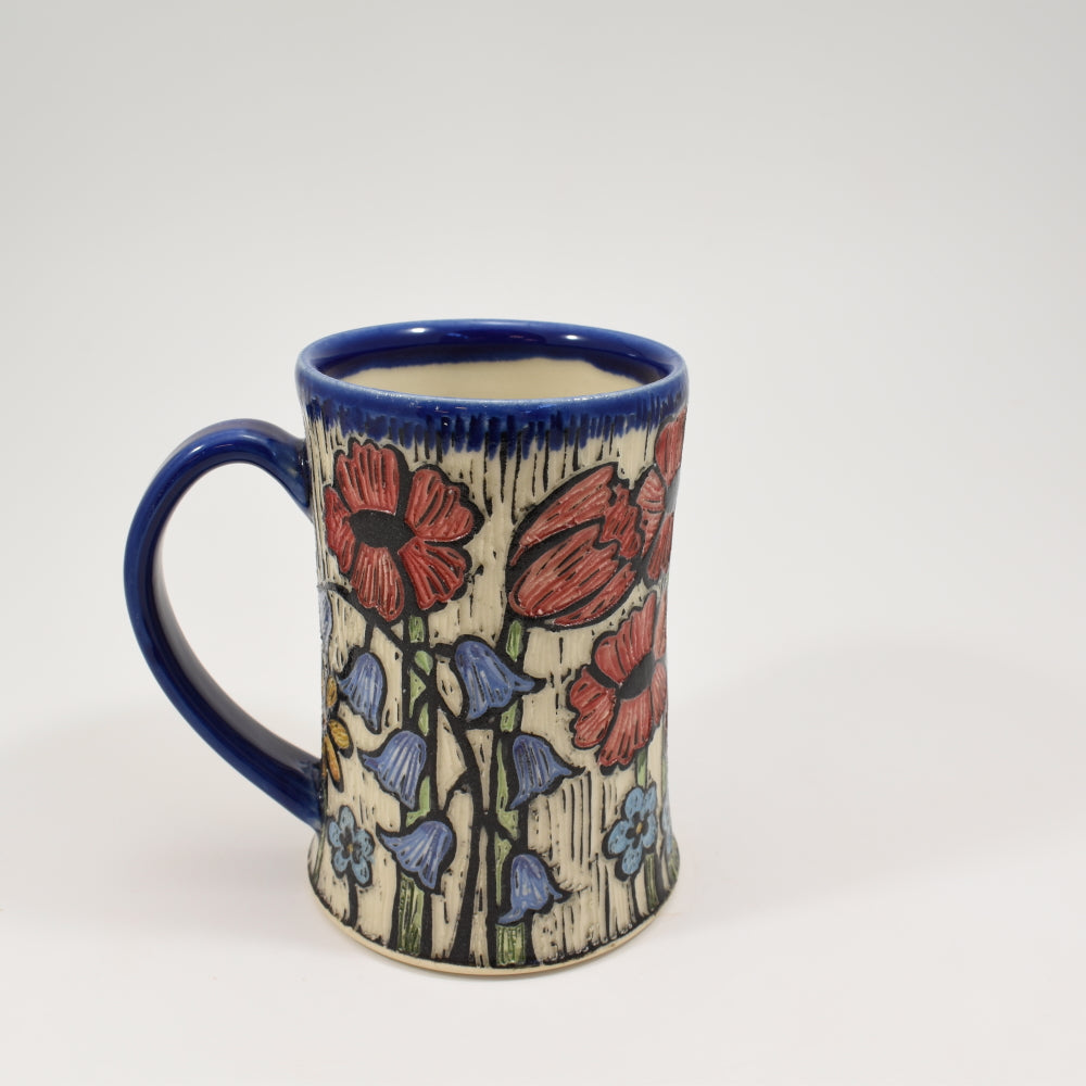 Spring Flowers - Cobalt