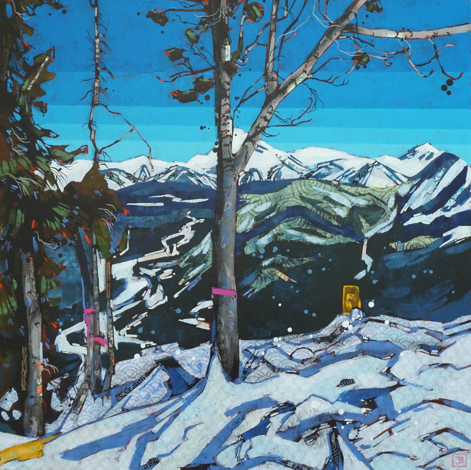 an obstructed view of the bow river valley from the top of sulphur mountain, banff national park