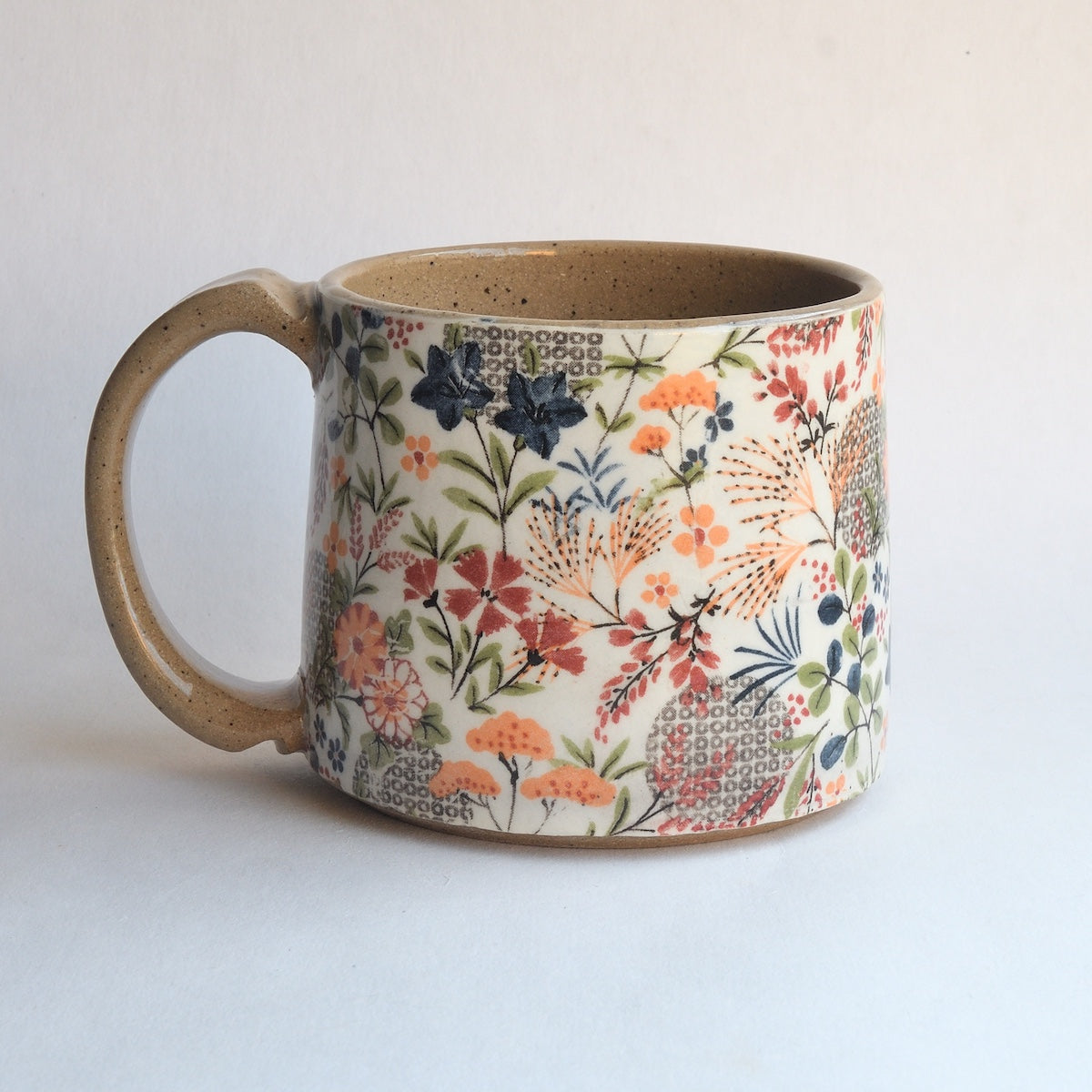 Rustic Short Mug - Japanese Garden