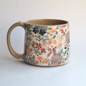 Rustic Short Mug - Japanese Garden