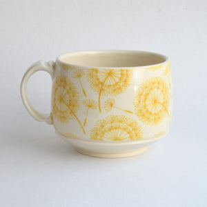 Yellow Dandelion Puff Mug