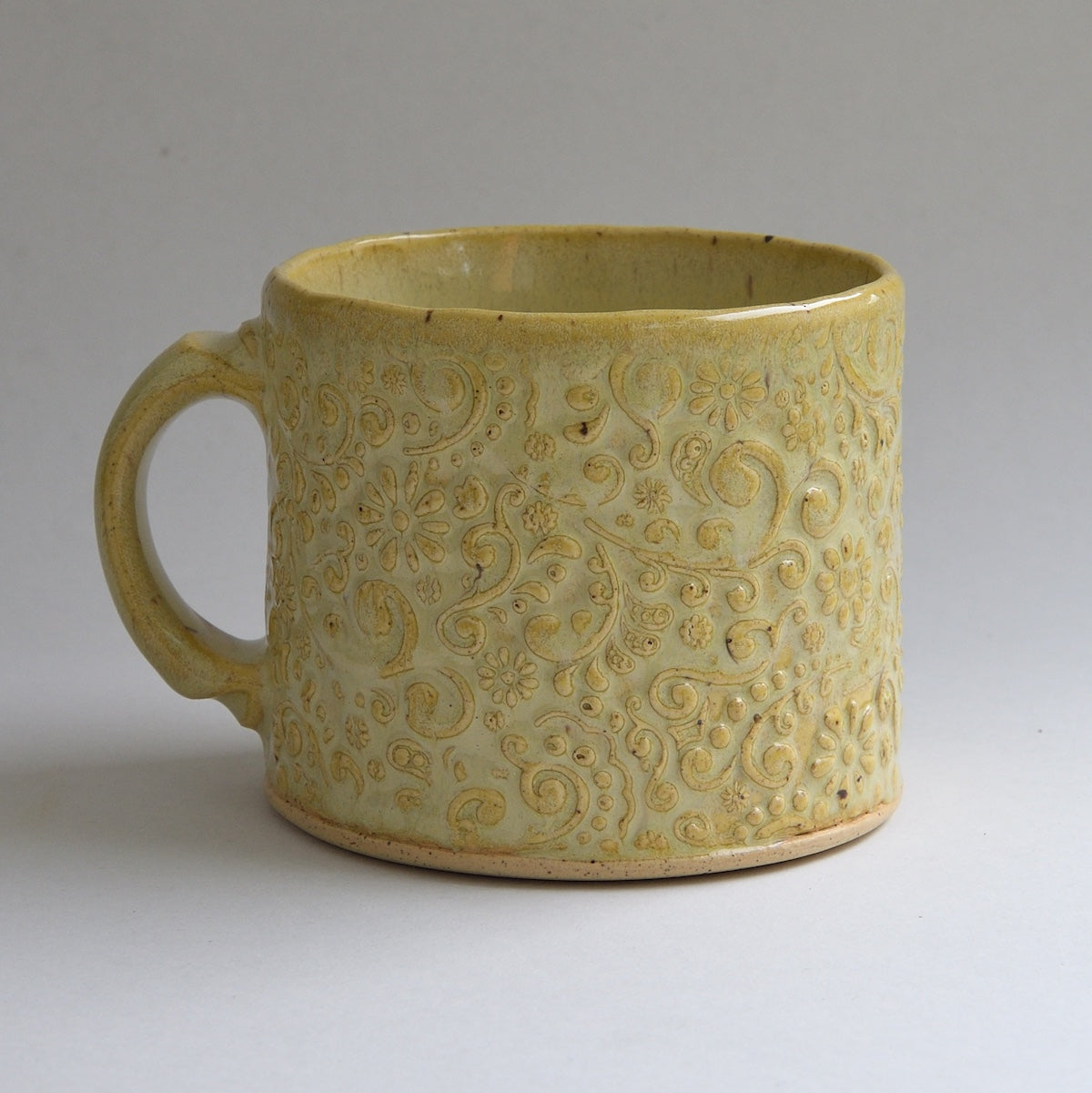 Small Floral Mug - Barlett Pear Yellow