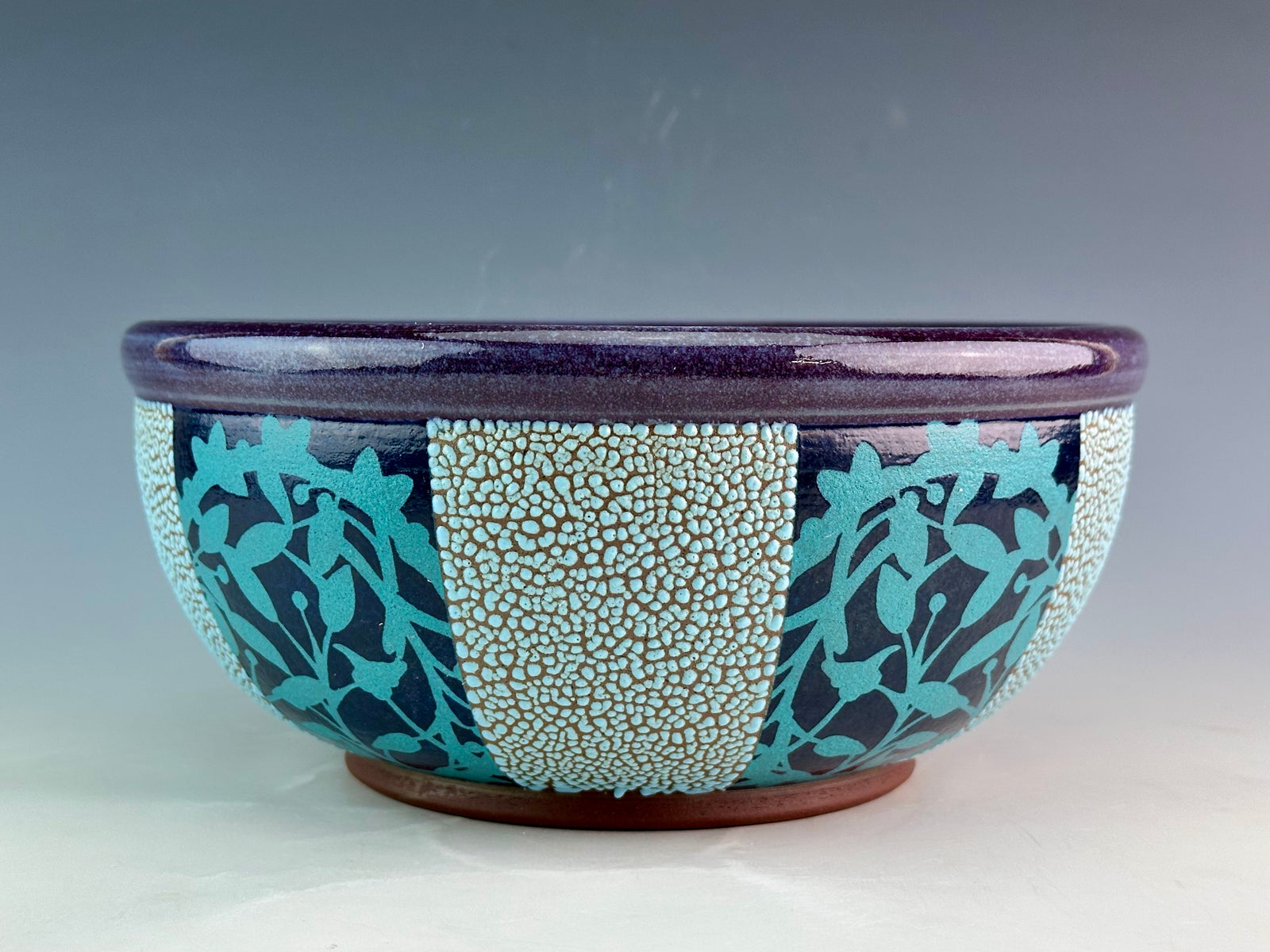 Medium Blue Leaf Bowl