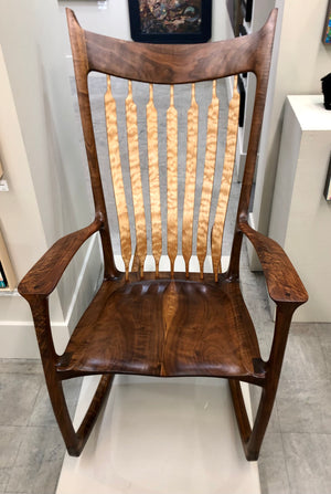 Rocking Chair - Walnut and Quilted Maple