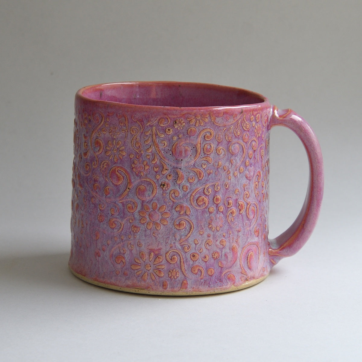 Medium Pink Floral Mug
