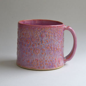 Medium Pink Floral Mug