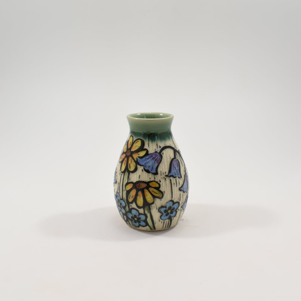 Bud Vase - Spring Flowers, Green