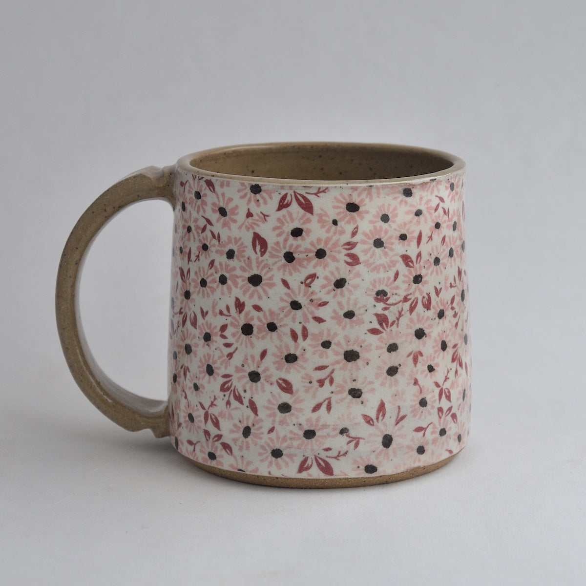 Rustic Medium Mug - Pink Daisies