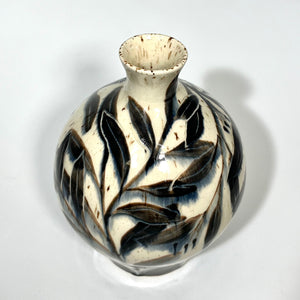 Quilted Bottle Vase with 14k Gold