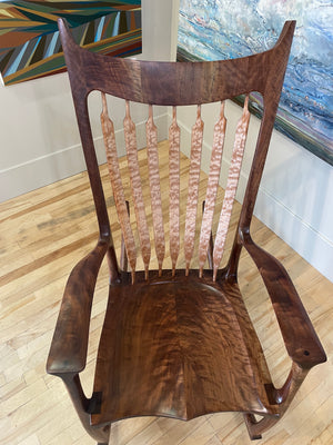 Rocking Chair - Walnut and Quilted Maple