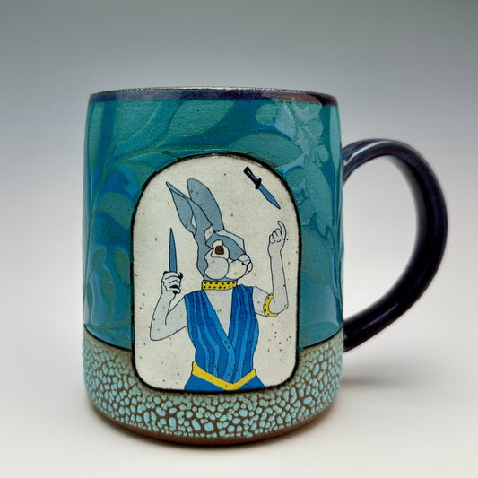 Knife Thrower Mug Blue