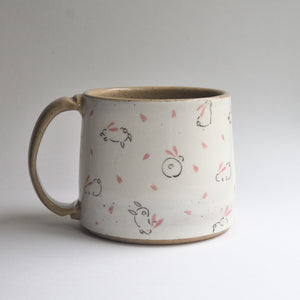 Rustic Medium Mug - Bunnies