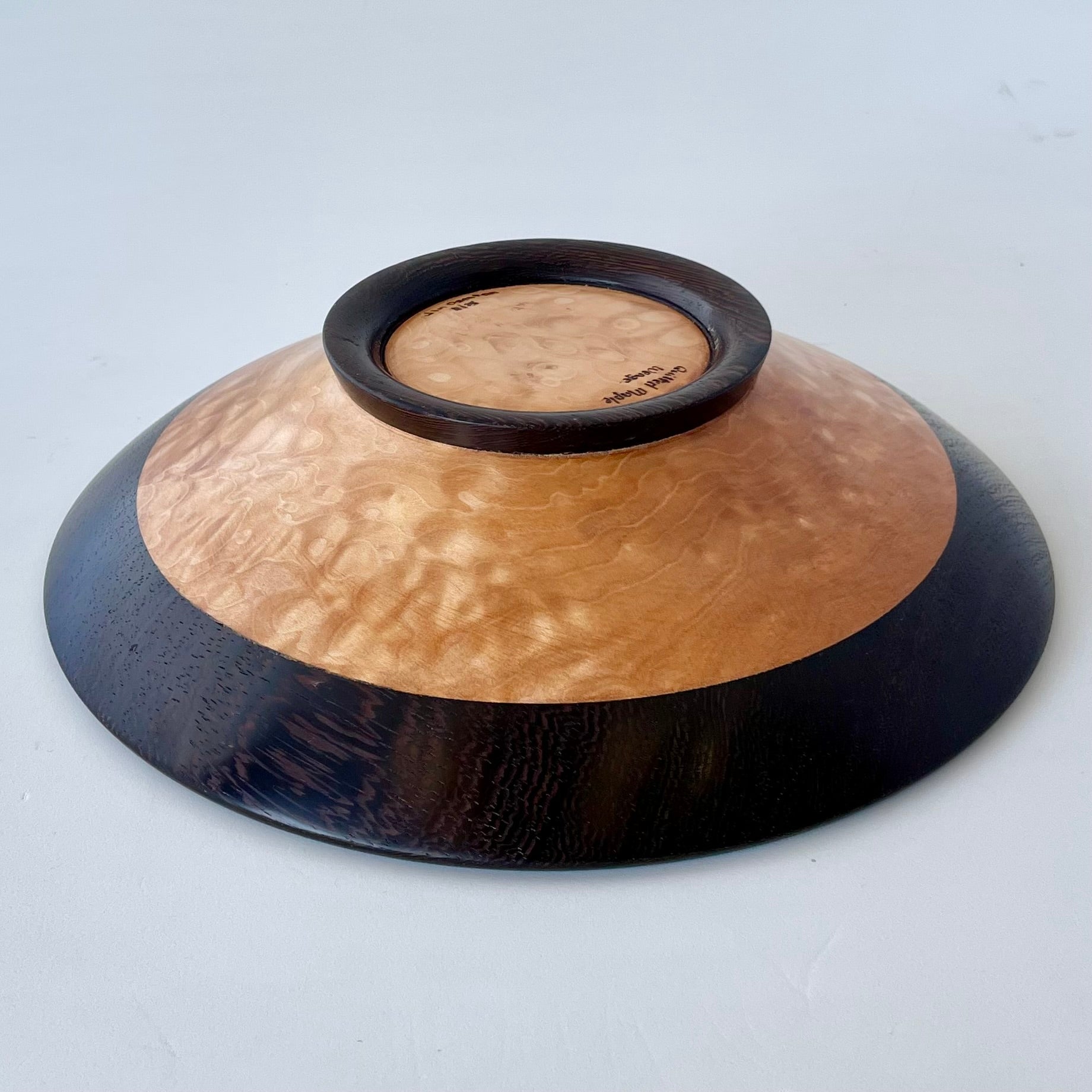 Pedestal Bowl  - Quilted Maple & Wenge