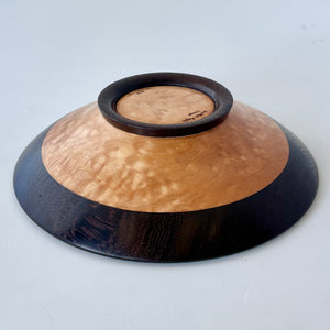 Pedestal Bowl  - Quilted Maple & Wenge