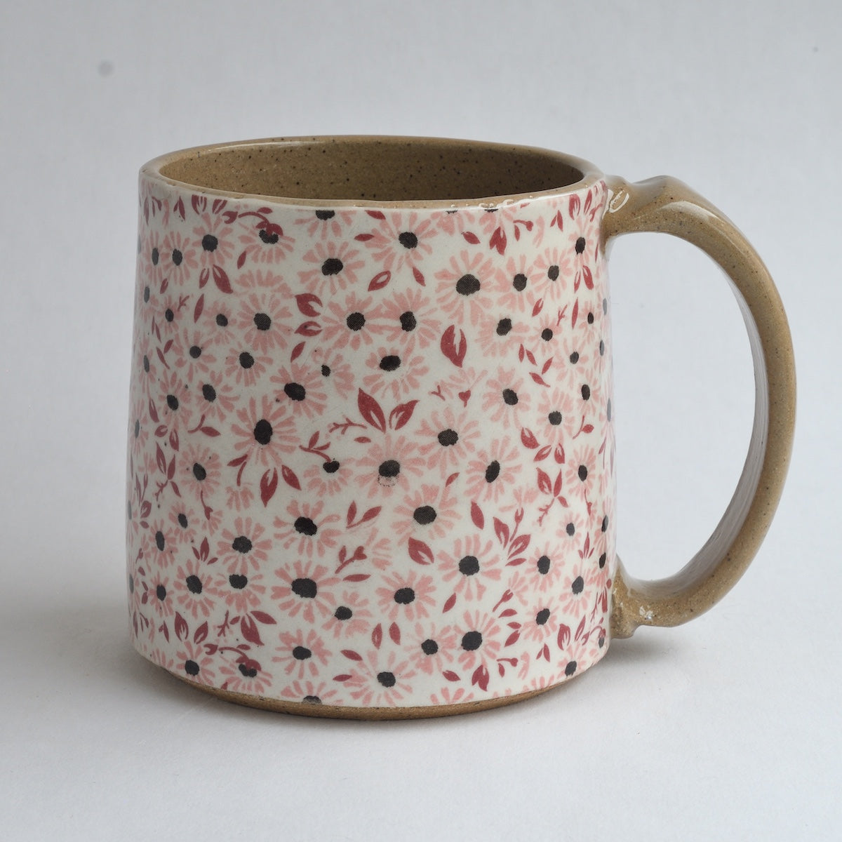 Rustic Medium Mug - Pink Daisies