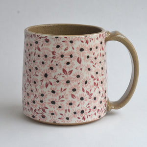 Rustic Medium Mug - Pink Daisies