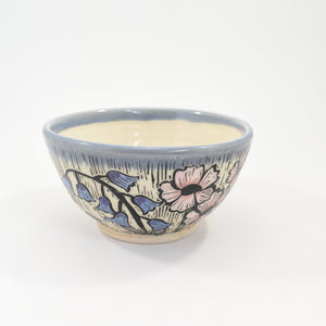 Cereal Bowl - Spring flowers, light blue