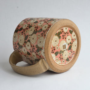 Rustic Medium Mug - Chrysanthemums