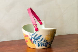 Harvest Basket with Leather Handle