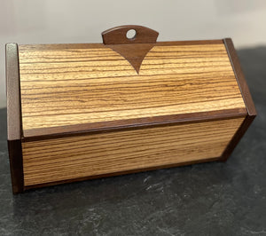 Five Sided Box - Zebrano & Peruvian Walnut