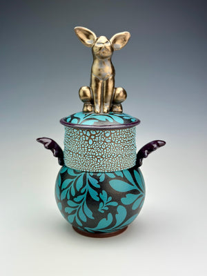 Blue Bunny Pot