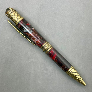 Dragon Twist Pen - Dark Red Resin