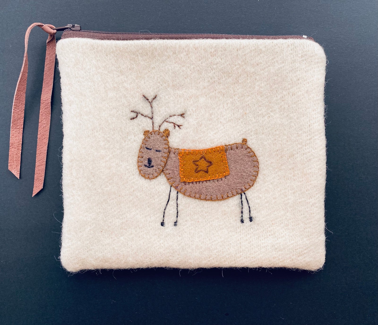 White Reindeer Pouch