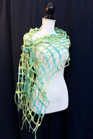 Scarf - Felted Merino Wool Web
