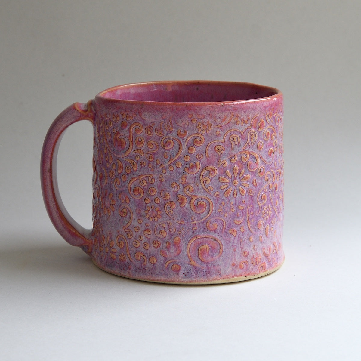 Medium Pink Floral Mug