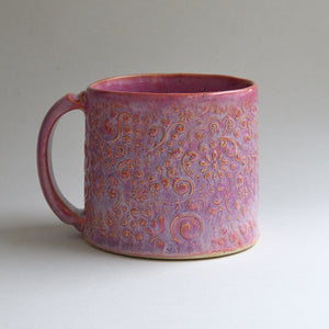 Medium Pink Floral Mug