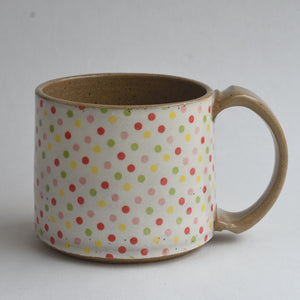 Rustic Short Mug - Polka Dots