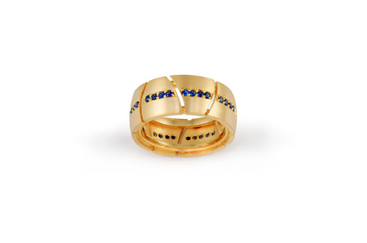 Gold & Blue Sapphire Ring