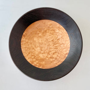 Pedestal Bowl  - Quilted Maple & Wenge