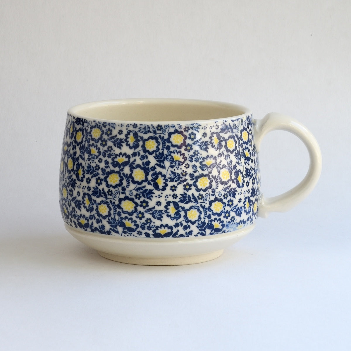 Blue Floral Round Mug