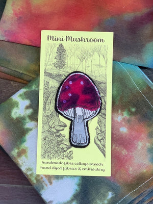 Mini Mushroom Brooch