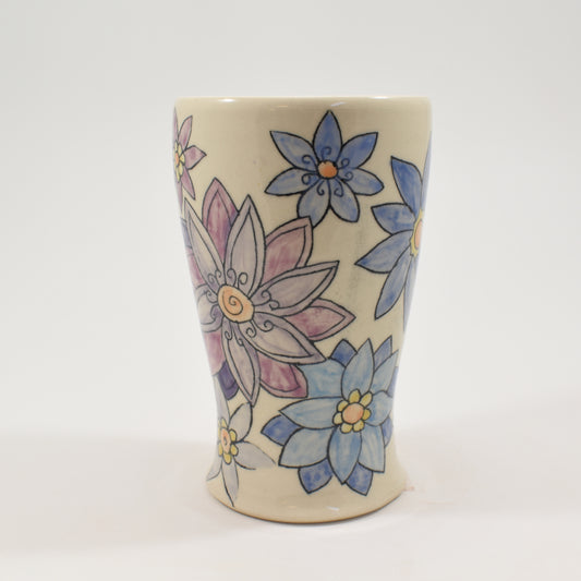 Tumbler, Tall - Flowers, Mishima