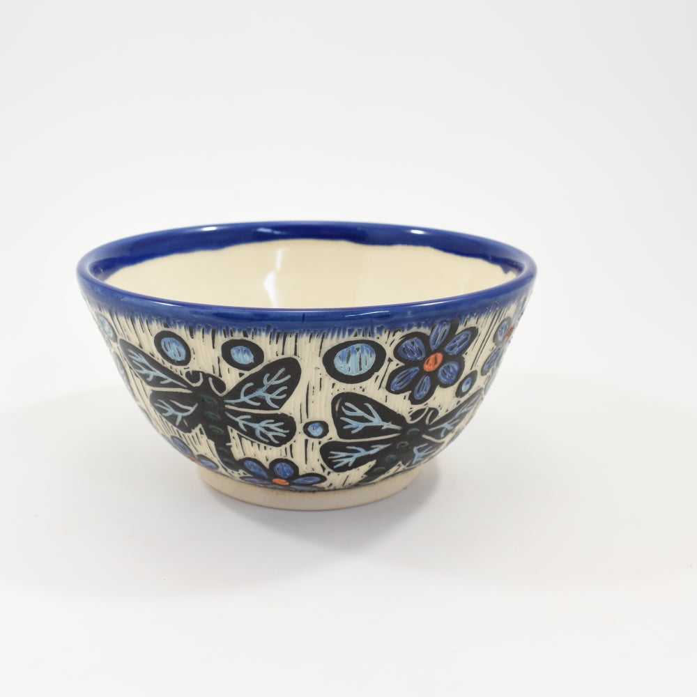 Cereal bowl - Dragonfly, cobalt