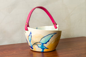 Harvest Basket with Leather Handle