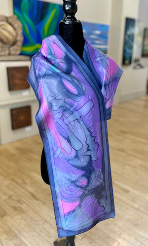 11" x 60 - 70" Silk Scarf