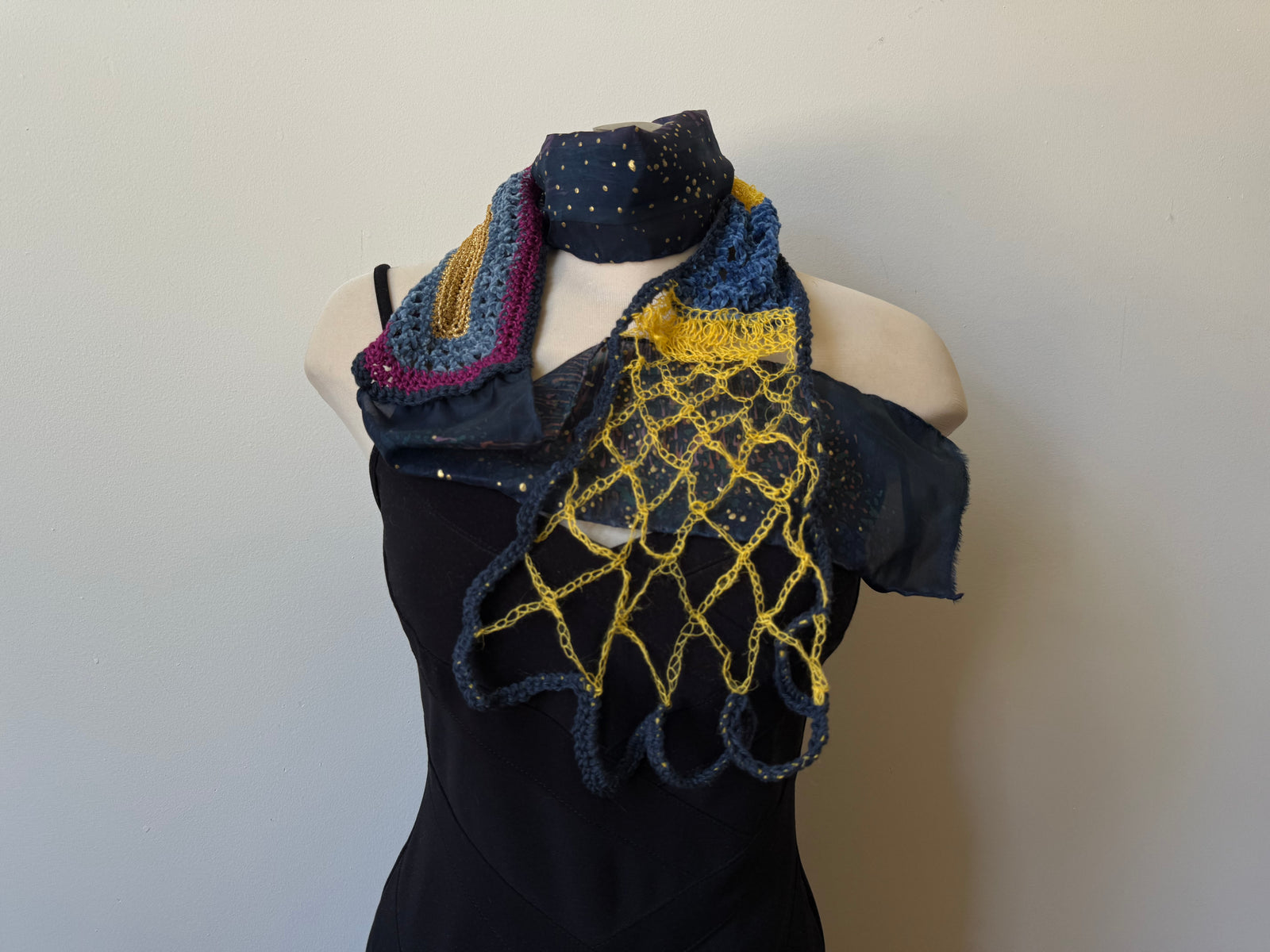 Crochet Scarf - Gold Constellation