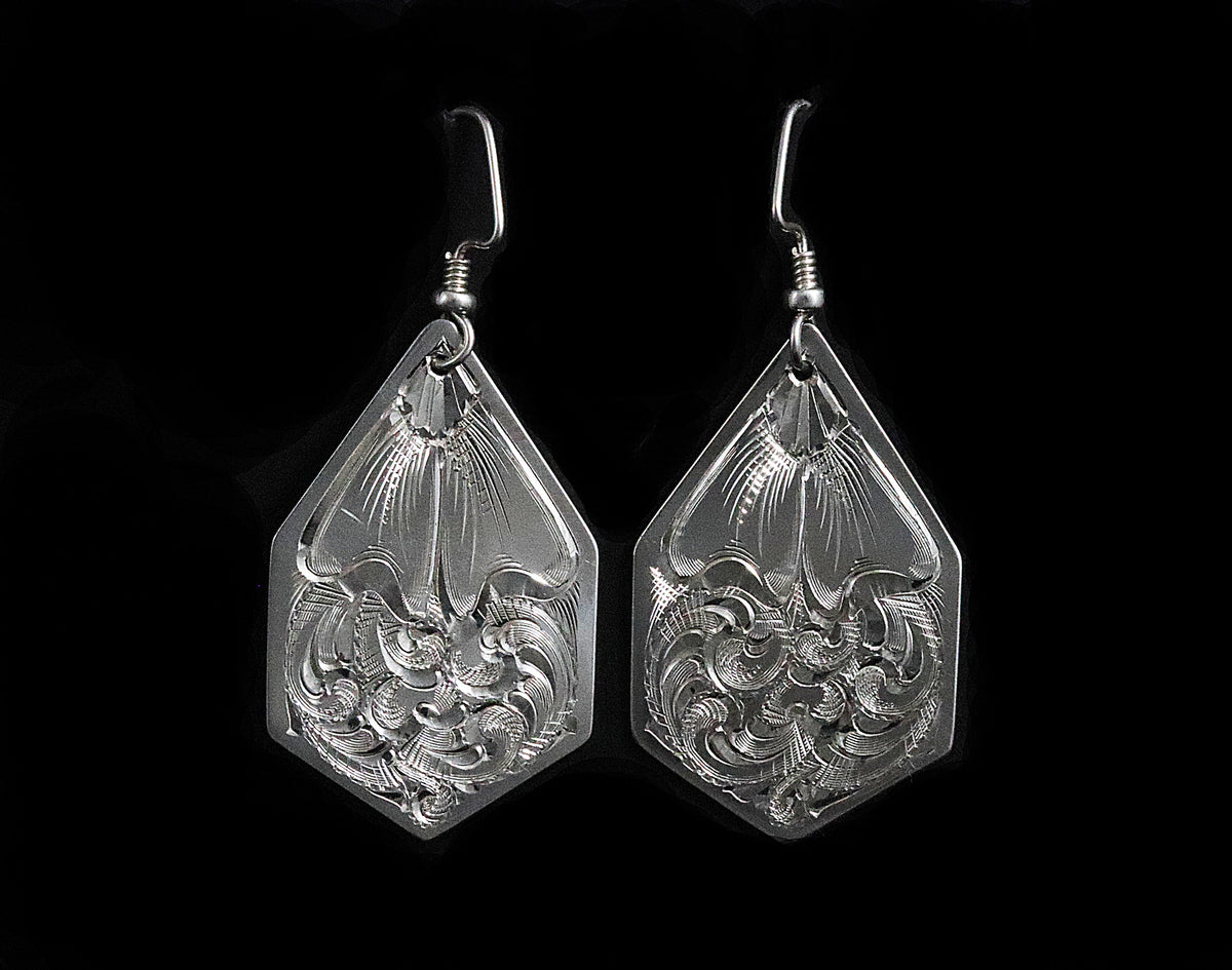 Medium Ear Tag Shape Earrings