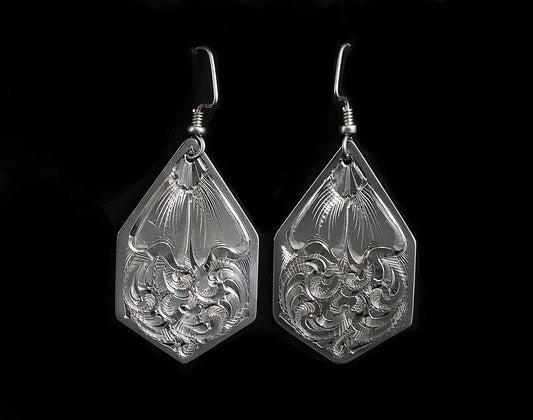 Medium Ear Tag Shape Earrings