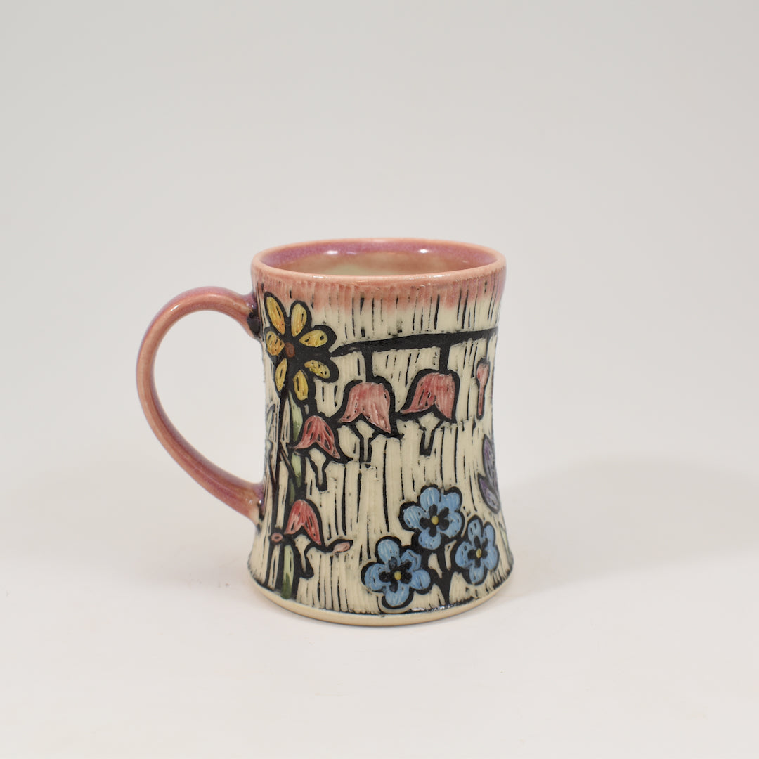 Mug Short - Spring Flowers, Pink