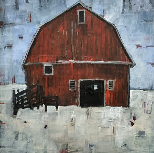 Red Barn in Winter