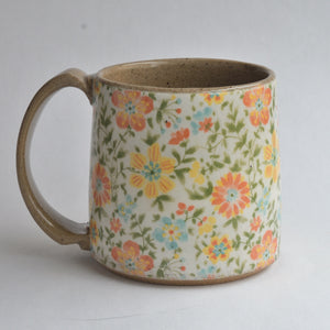 Rustic Medium Mug - Marigolds