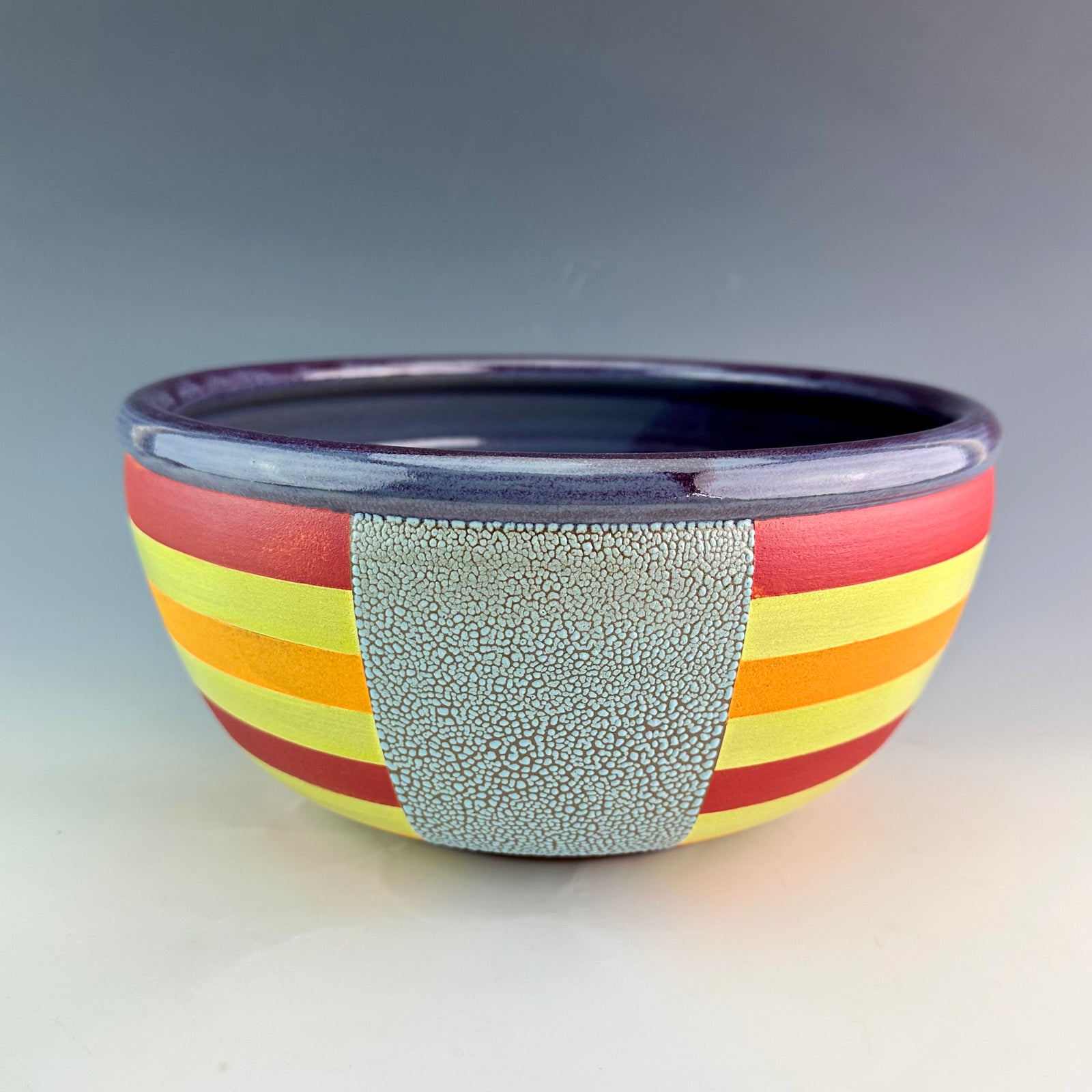 Large Warm Stripe Bowl
