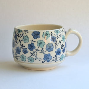 Blue Blooms Round Mug