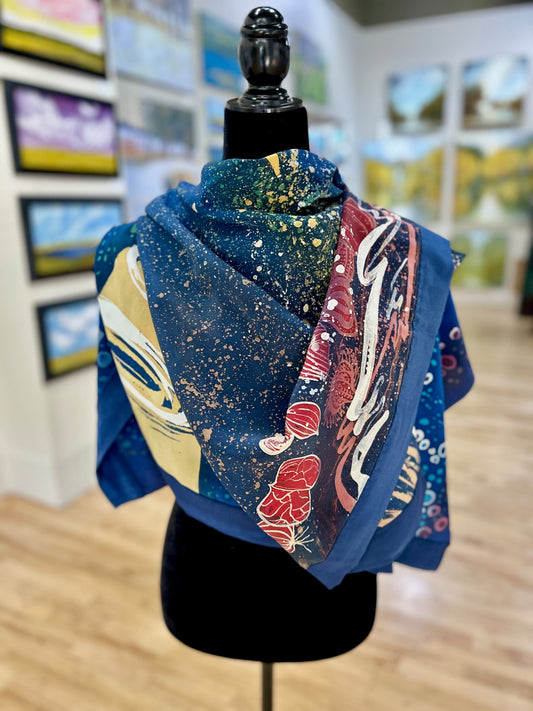 Square Crêpe de Chine Scarf/Wallhanging