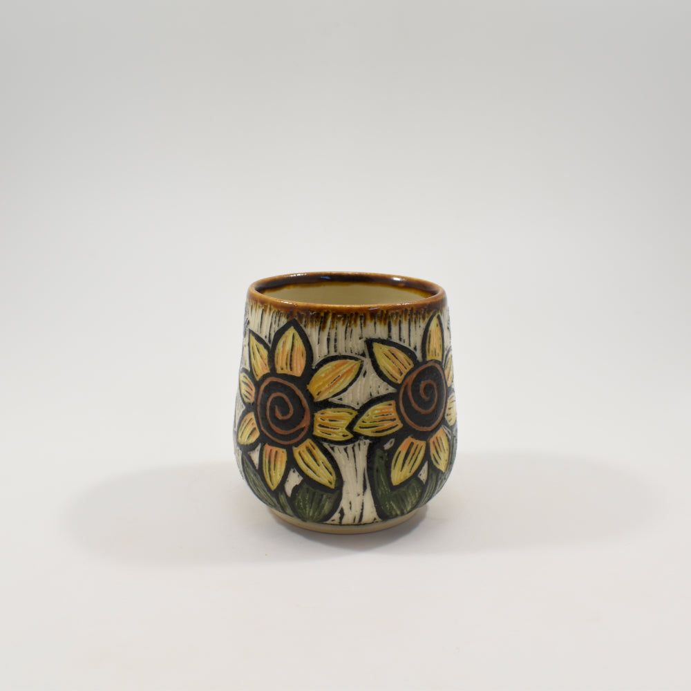 Tumbler, short - Sunflowers, Amber